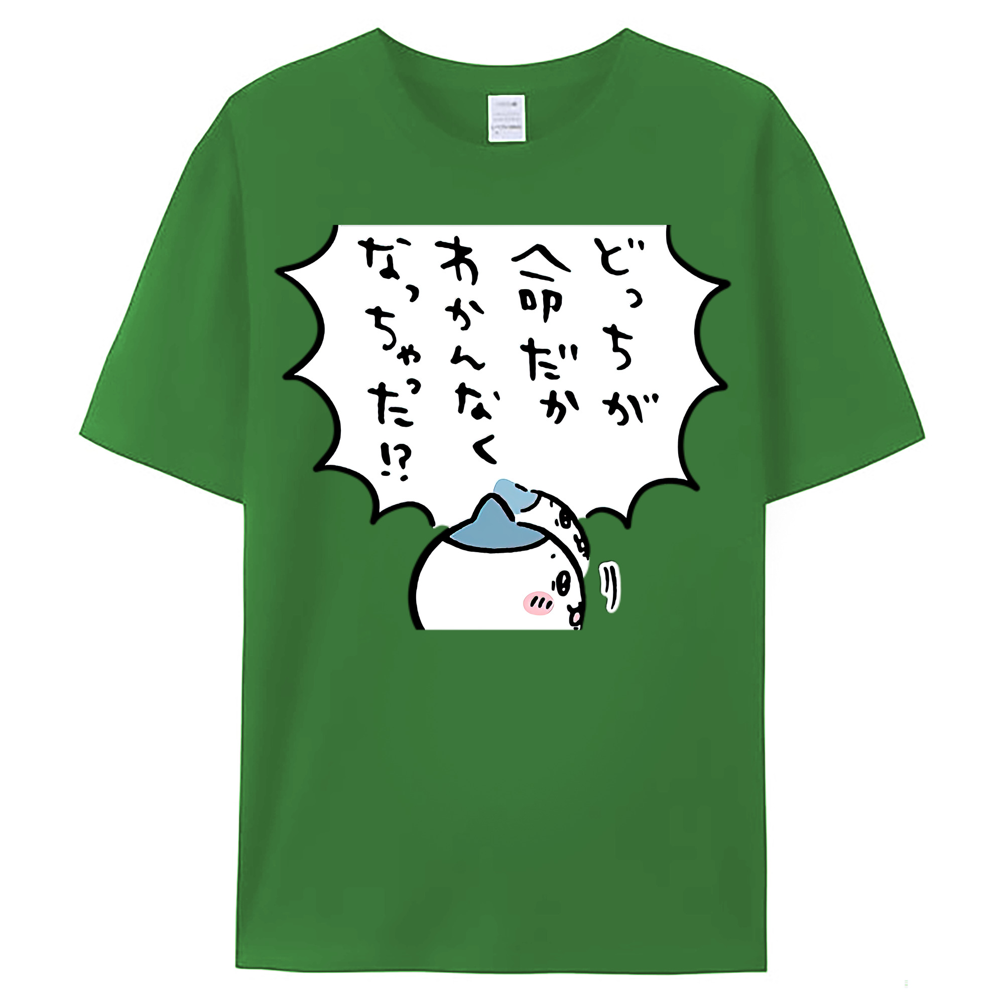 （画像用） ちいかわ ハチワレ Chii-kawa hachiware レディースカジュアルプリントTシャツ（綿100％）